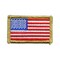 American Flag with Gold, US Flag, Embroidered, Iron on Patch